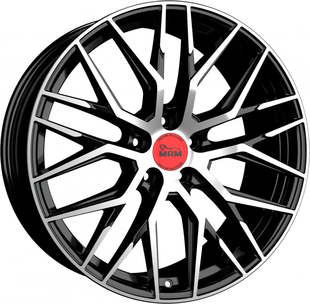 RS4-7.5JX17 5/112 ET45 66,6 BLACK FRONT POLISH