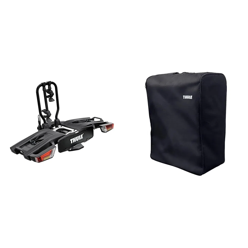Thule EasyFold XT Fahrradträger für Anhängerkupplung 2 Fahrräder schwarz inklusive Aufbewahrungstasche