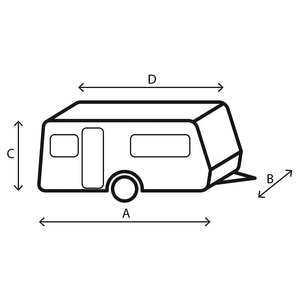 Brunner Wohnwagen Schutzhülle Caravan Cover 12M Abdeckplane Abdeckung 600-650 cm