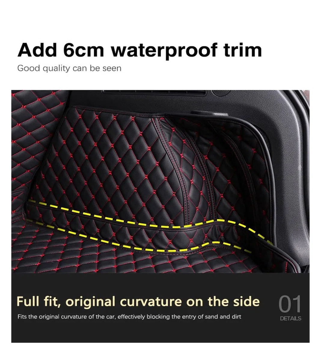 Auto Kofferraum Schutzmatte Auto Hinten Stamm Matten Für Toyota Für RAV4 Für Vanguard XA30 2006~2012 wasserdichte Schutz Pad Auto Matten Auto Zubehör(Schwarz,Full Cover)