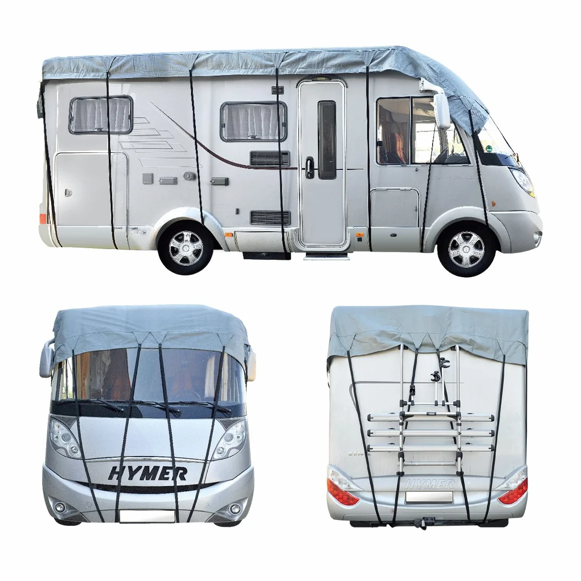 ProPlus 610277 Wohnwagen und Reisemobil Dachschutzplane, Grau