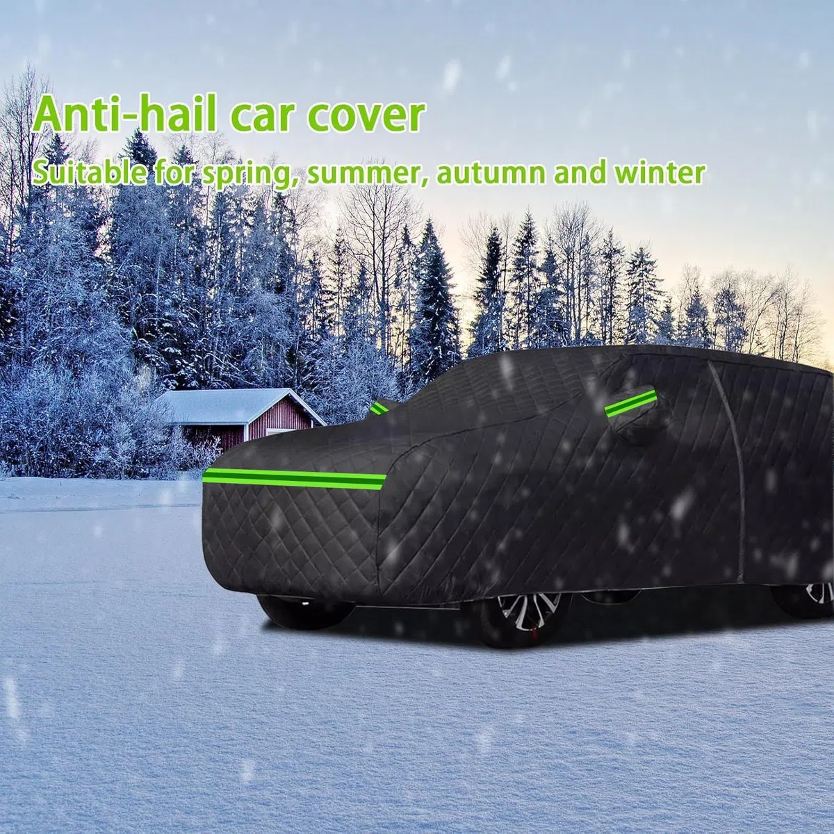 Hagelschutzplane Auto für Capa, Winter Hagelschutz Outdoor Autoabdeckung Wasserdicht UV-beständig Abdeckplane Auto Mit Nachtreflexionsstreifen