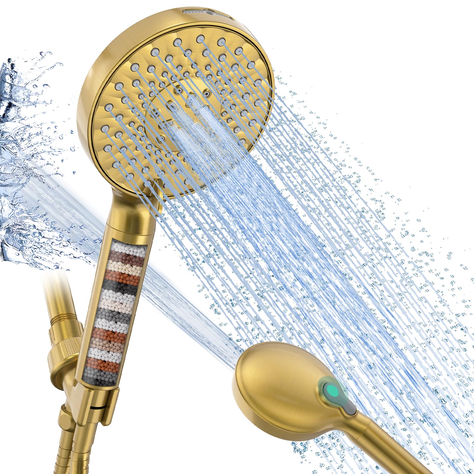 Brushed Gold Purifying Hand Shower