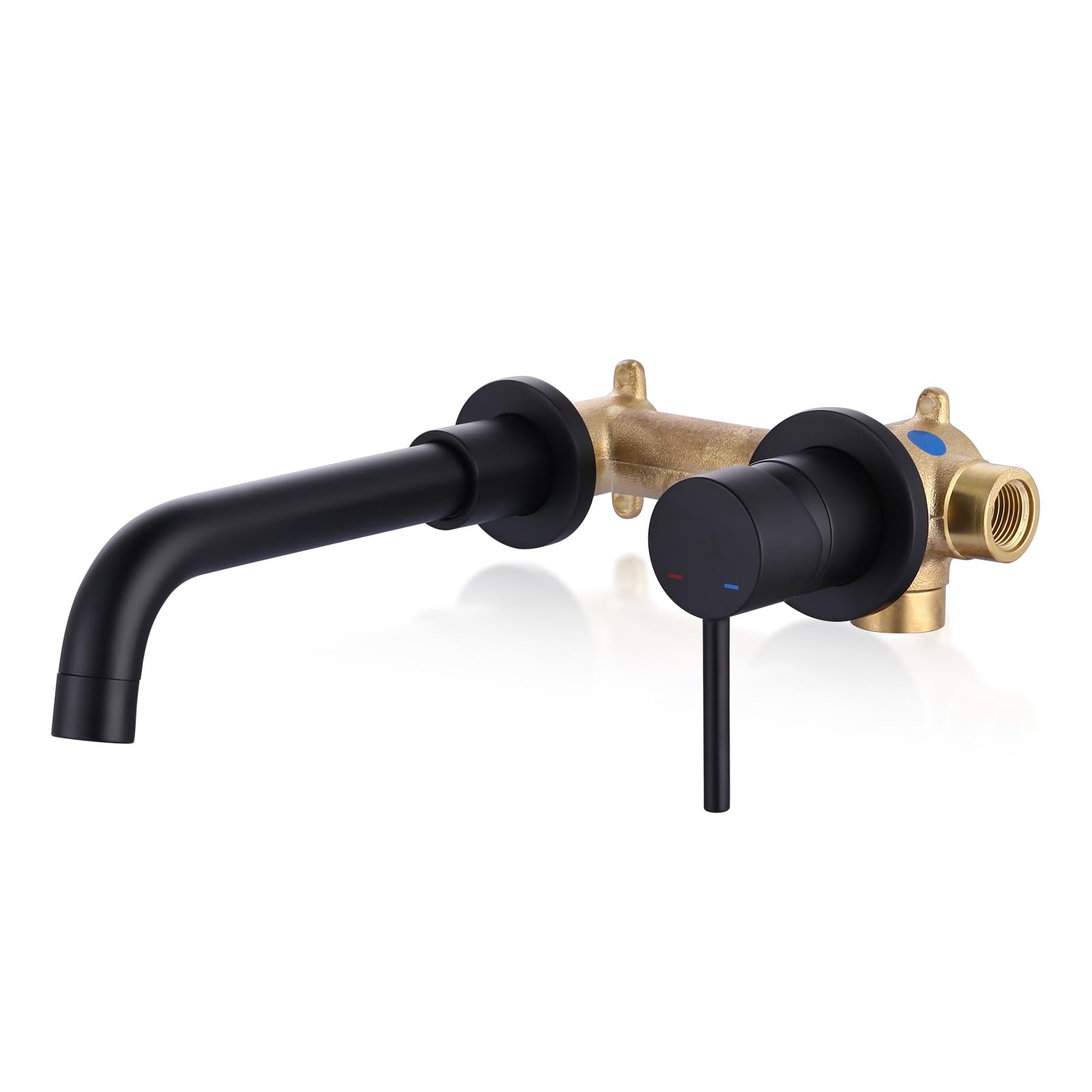 Modern Matte Black Wall-Mount Faucet