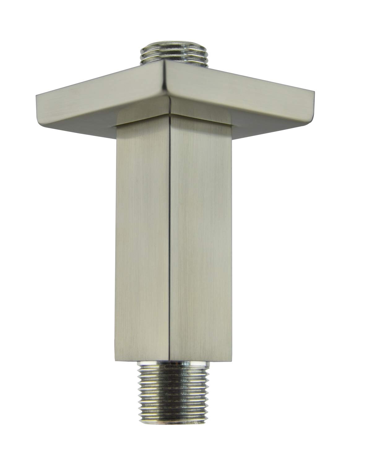 Solid Brass Square Ceiling Shower Arm, PVD Brushed Nickel