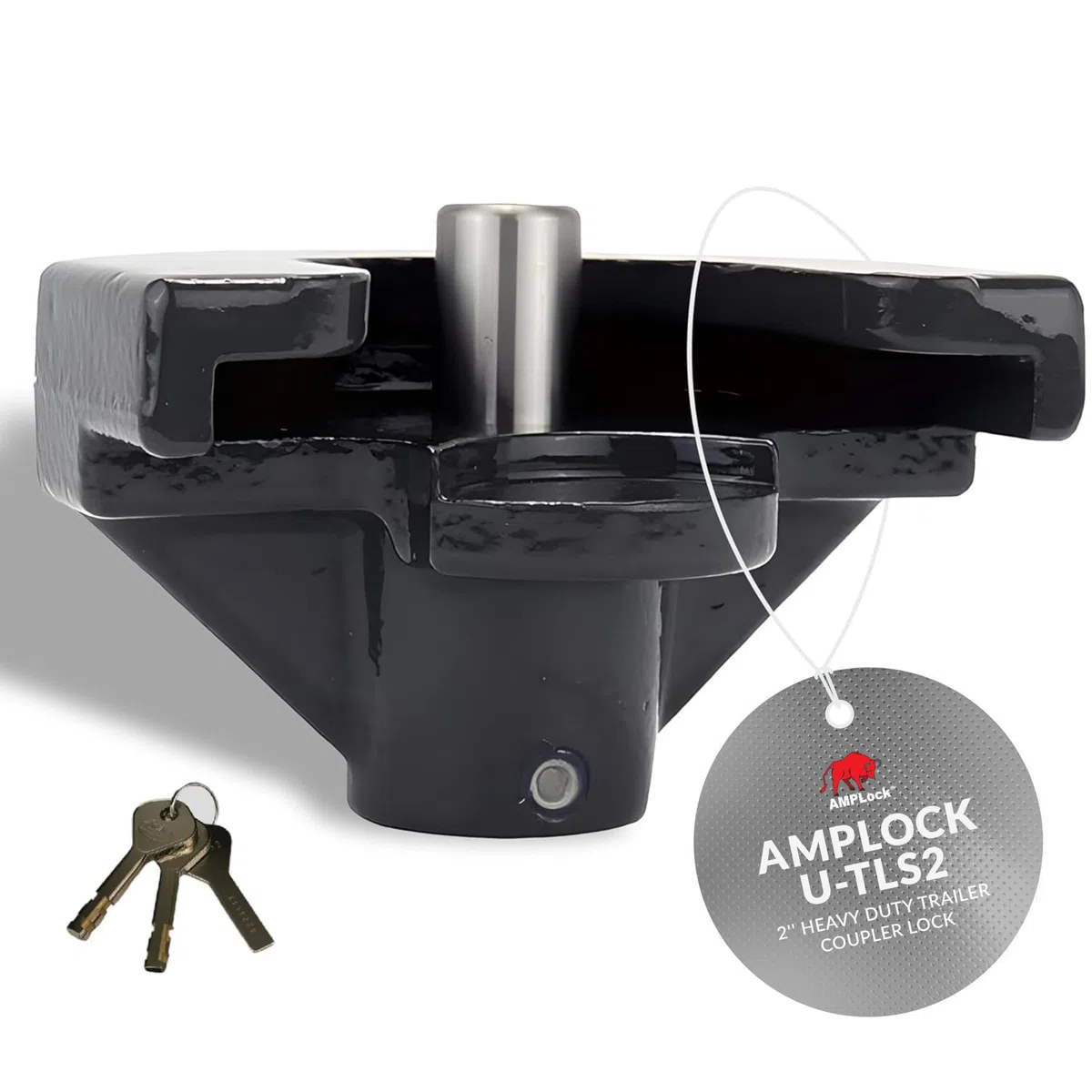 AMPLOCK U-TLS2: 5,1 cm Bootsanhängerschloss / Anhängerkupplung / Wohnmobilschloss (passt nur auf bestimmte 5,1 cm Kupplung)