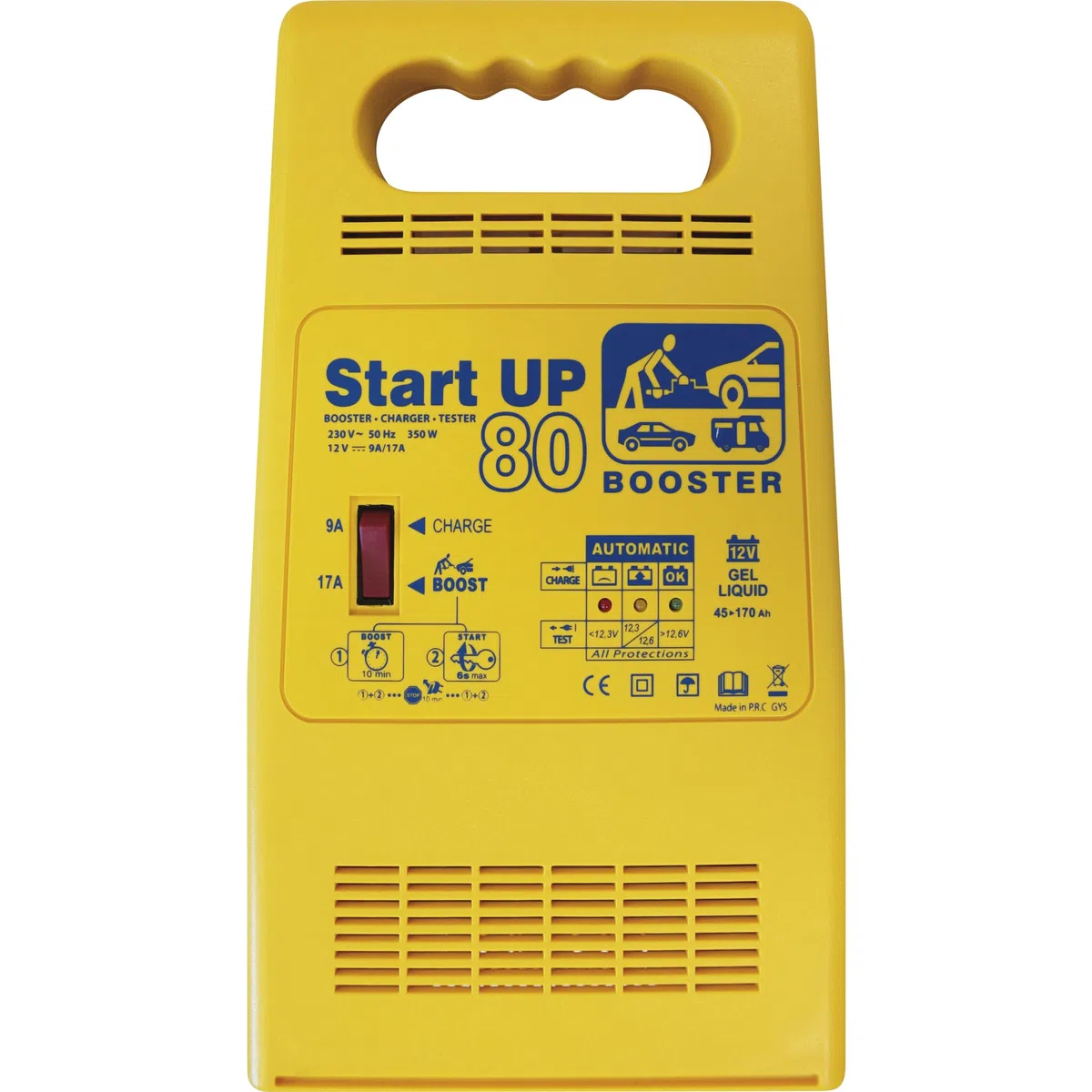GYS Autobatterie Ladegerät Batterieladegerät 350W für KFZ LKW Motorrad Batterien von 40Ah 024922