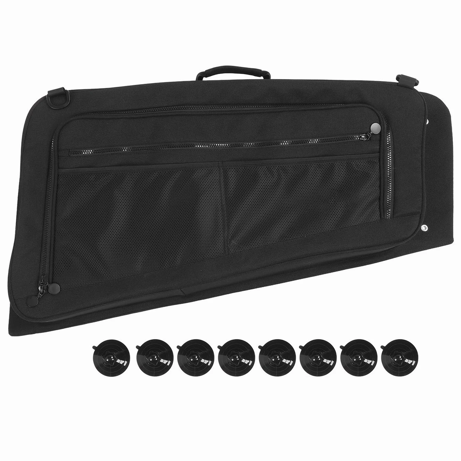 Aufbewahrungstasche für die Heckscheibe, 1200D Oxford-Stoff, Multifunktionaler Auto-Innenraum-Organizer mit Starken Saugnäpfen, Ideal für Camping und Unterwegs (Fenster hinten rechts)