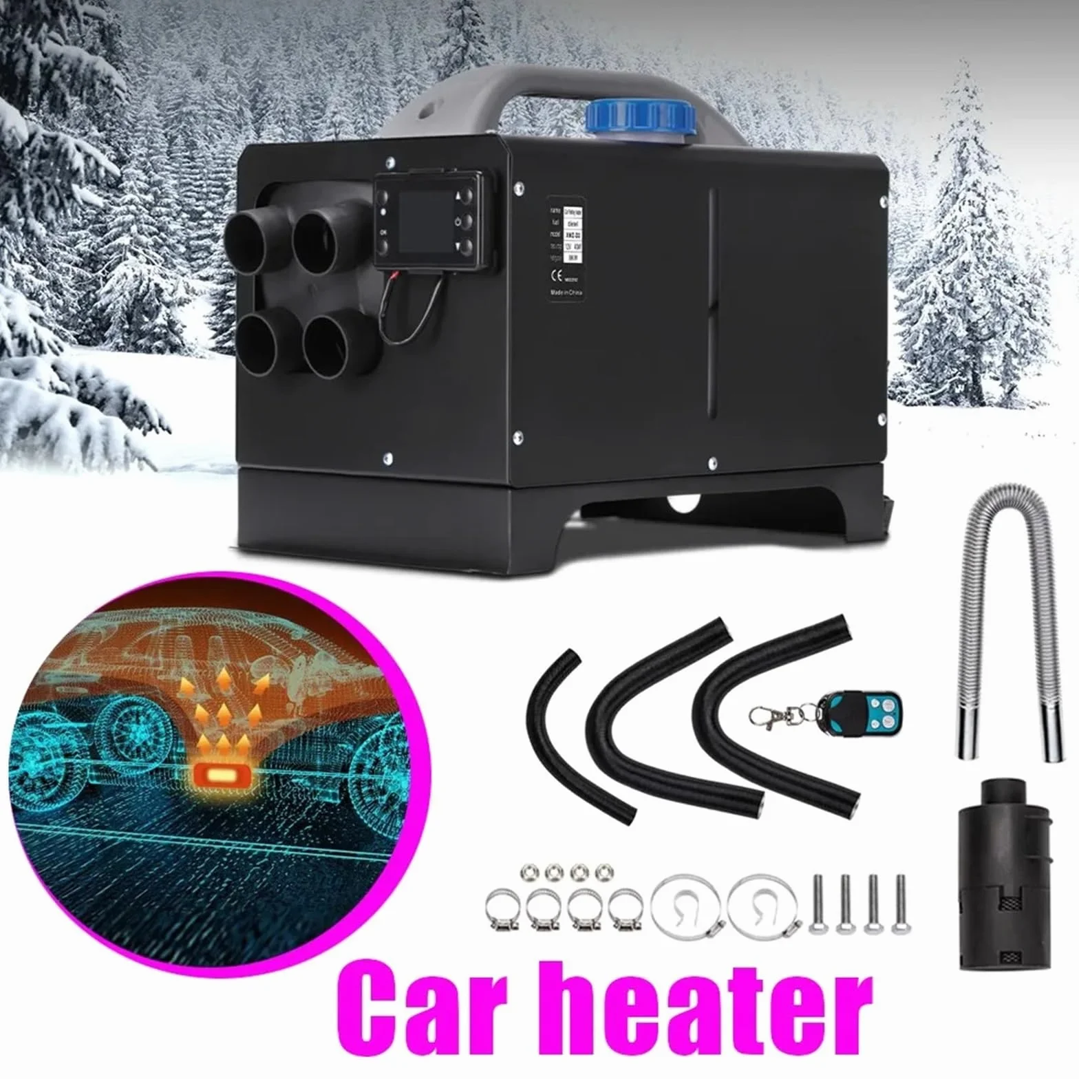 Diesel Lufterhitzer Universal Diesel Standheizung 12V 24V Auto Heizung Geeignet Für Autos LKW Fahrzeug Kraftstoff Luft Wärmer