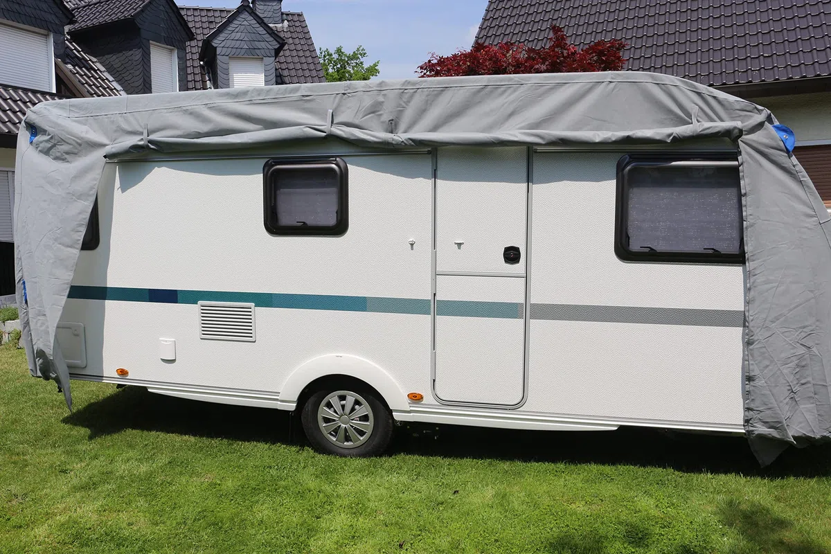 Wohnwagen Abdeckplane Caravan Schutzhülle Wohnmobil Camper Garage Schutz Größe S Camping Atmungsaktiv Campen