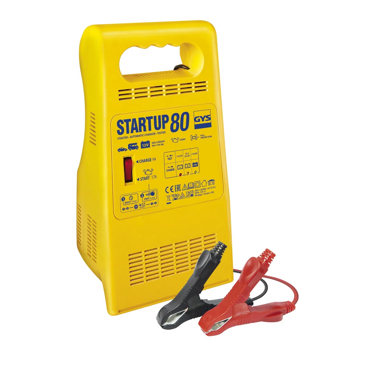 GYS Autobatterie Ladegerät Batterieladegerät 350W für KFZ LKW Motorrad Batterien von 40Ah 024922