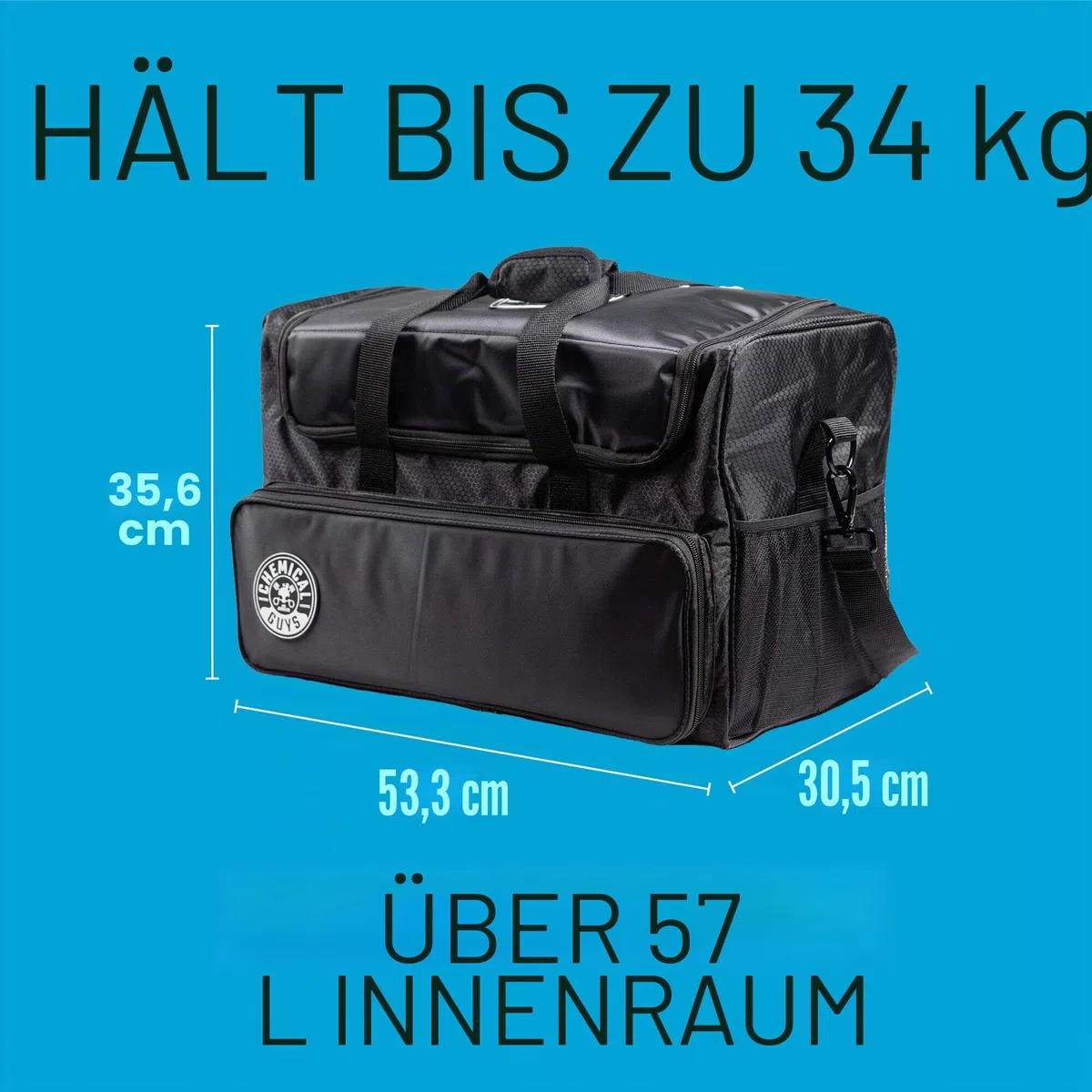 Chemical Guys ACC614 Detailing Arsenal Taschen- und Kofferraum-Organizer, groß, 53,3 x 30,5 x 35,6 cm, Schwarz
