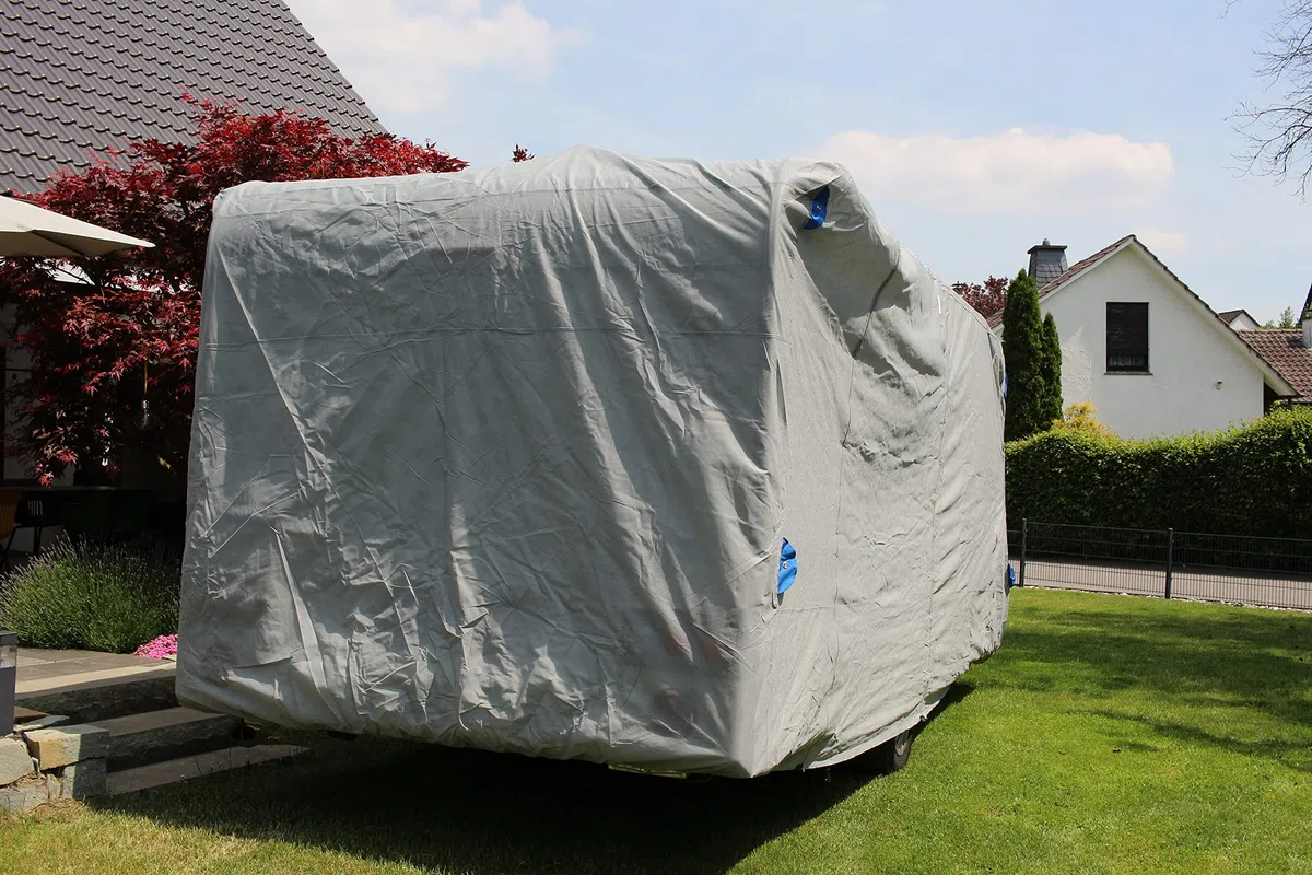 Wohnwagen Abdeckplane Caravan Schutzhülle Wohnmobil Camper Garage Schutz Größe S Camping Atmungsaktiv Campen