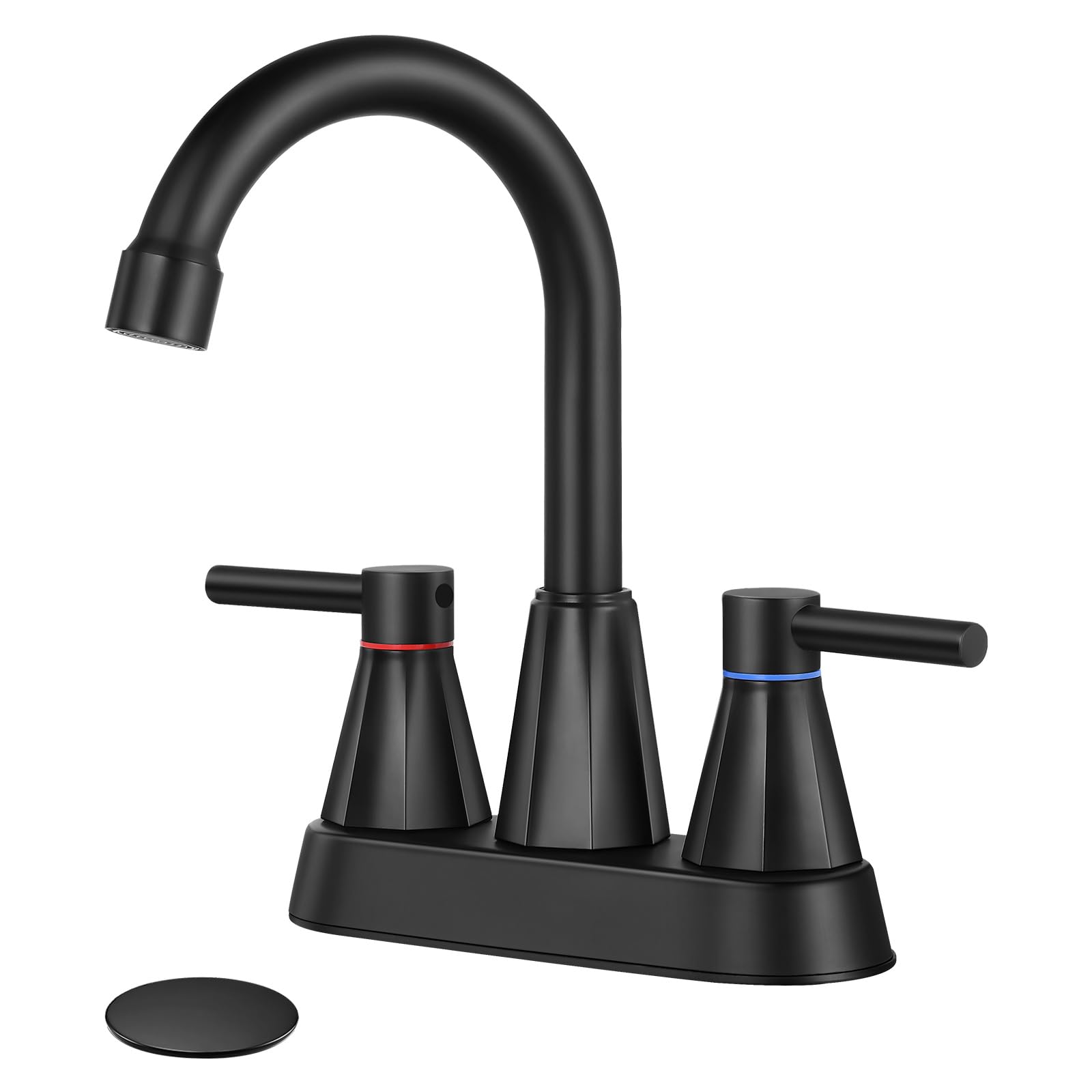 Matte Black Two-Handle Centerset Faucet