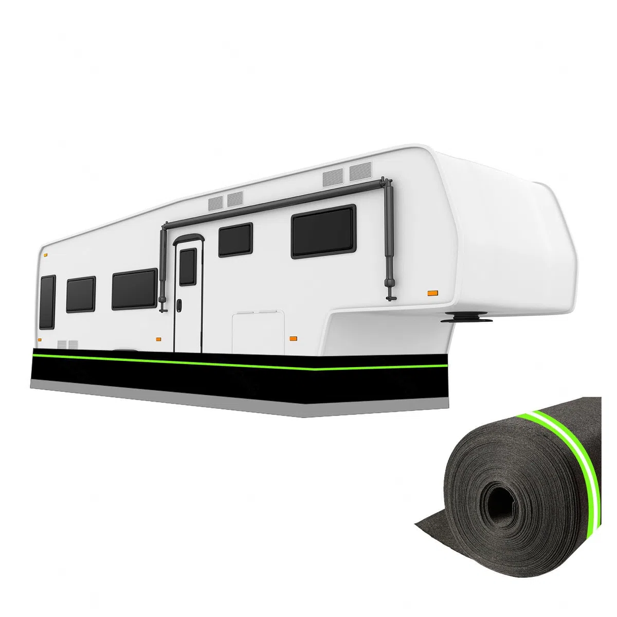 Kein Bohren Erforderlich Halbgarage 31 Zoll hoch Wohnwagen Plane Wind- und schneesicher Radabdeckung Wohnwagen Wohnwagen Plane,18m/59ft