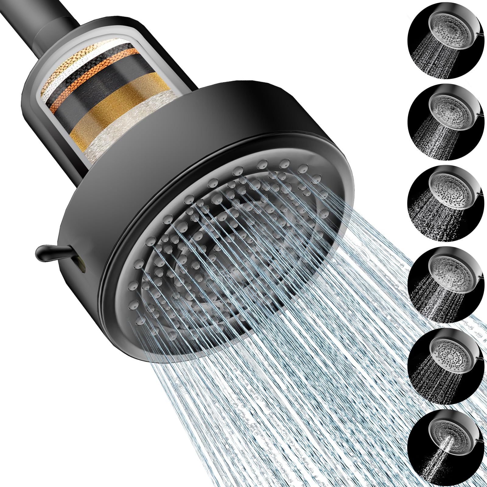 Elevated Filtration Shower Head for Skin & Hair