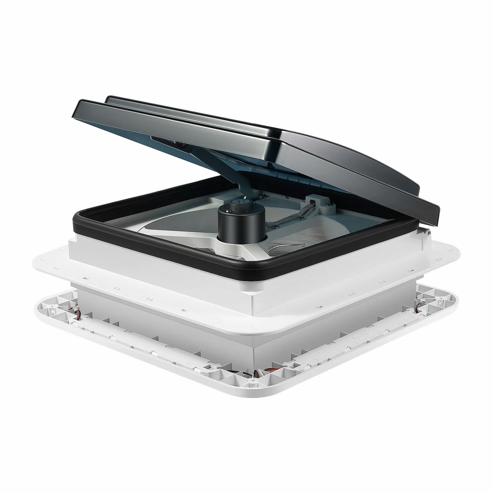 Ventilator Dachluke Wohnmobil, 12V Dachlüfter Wohnmobil, 36x36cm RV Dachventilator, Reversibler Abluftventilator mit 6-Stufen Lüfter für RV, Wohnmobil, Wohnwagen