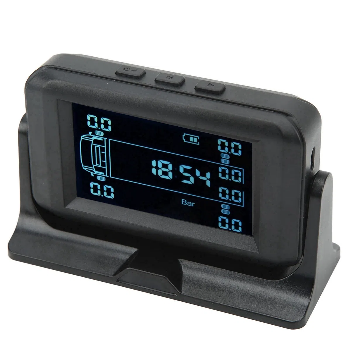 Reifendruckkontrollsystem, Kabelloses Reifendruckkontrollsystem mit 10 Sensoren 15bar Solarladung 4 Alarm TPMS für Wohnmobil LKW Anhänger