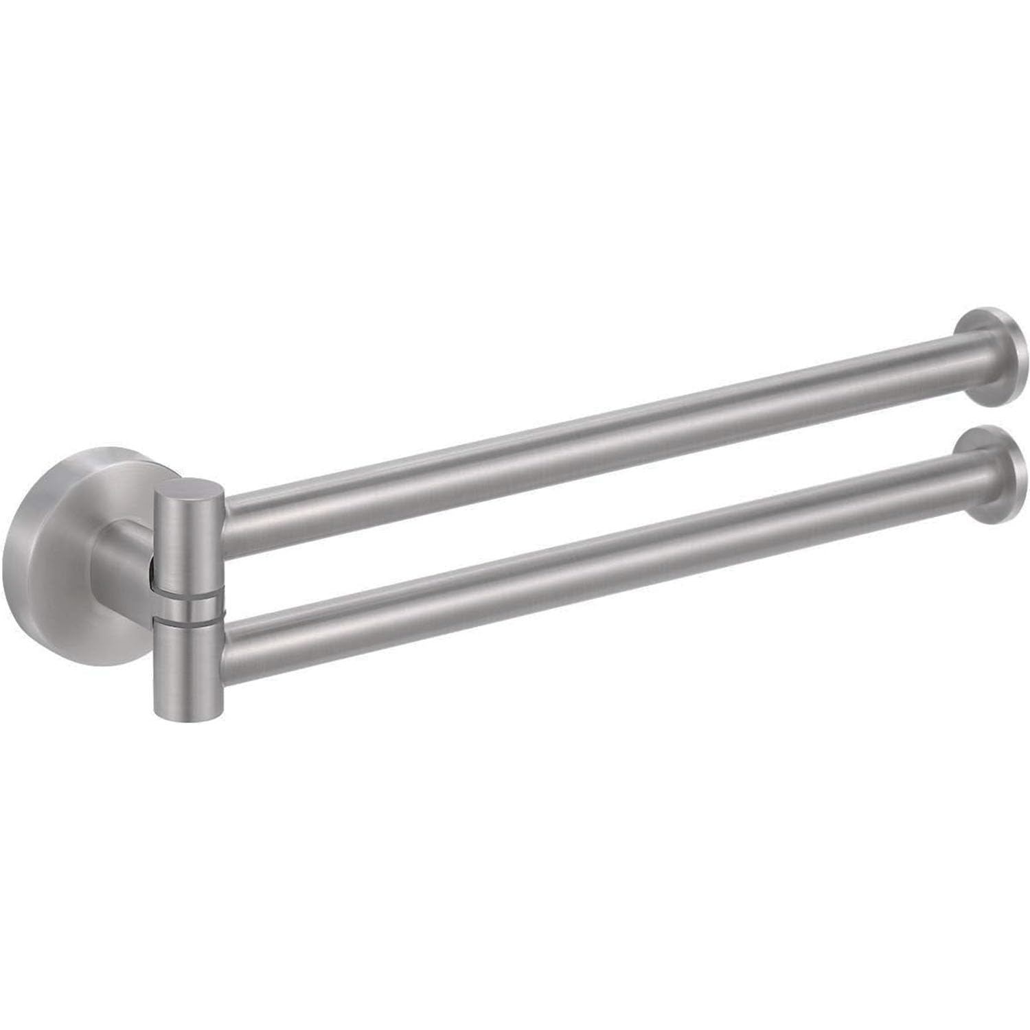 Brushed Stainless Steel Dual Swivel Towel Bar