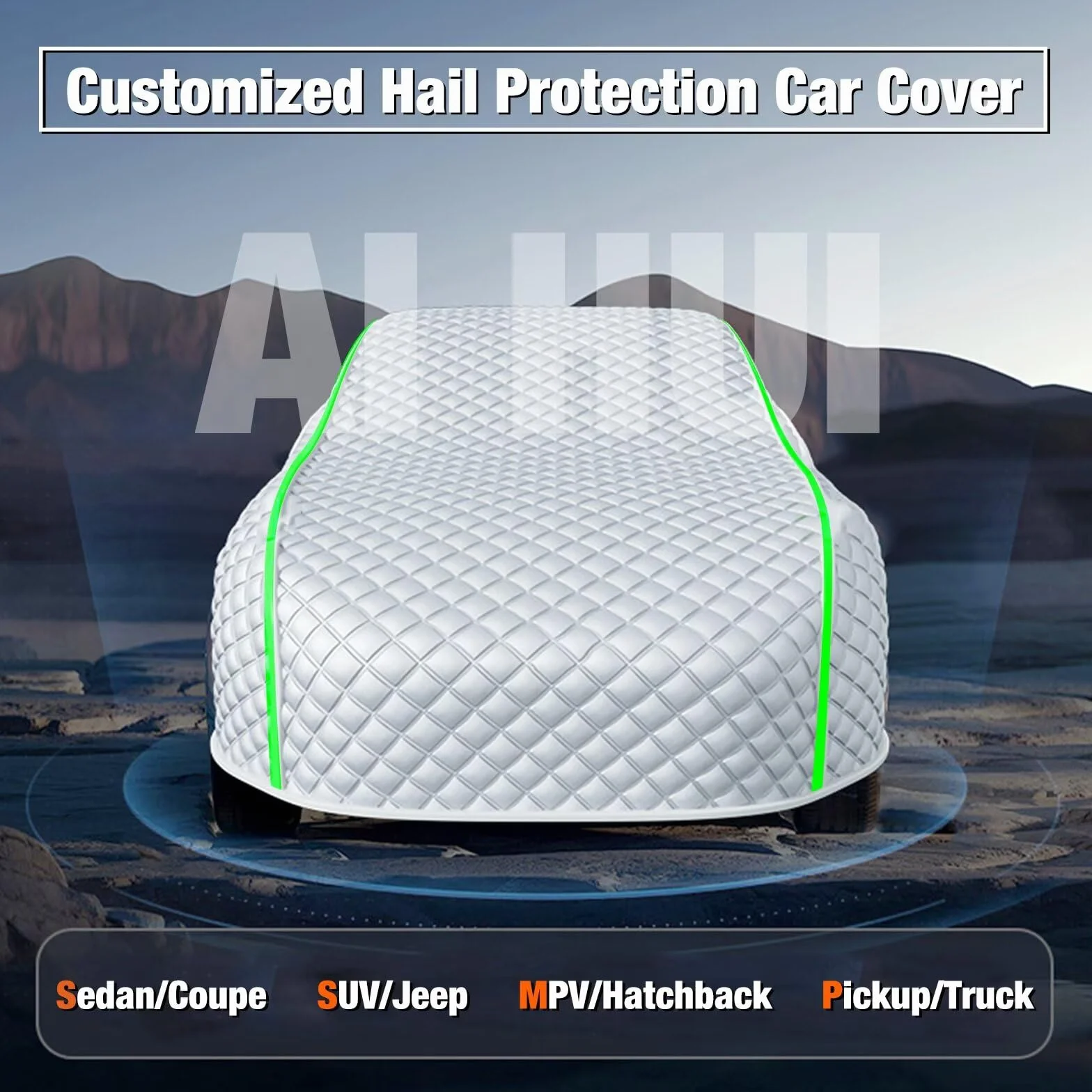 Hagelschutzplane Auto Autoabdeckung Wasserdicht für Cadillac XTS(2013-2025) Hagelschutz Abdeckplane Auto, PKW Hagelschutzgarage Wasserdicht 100%, Hagelschutz Vollgarage