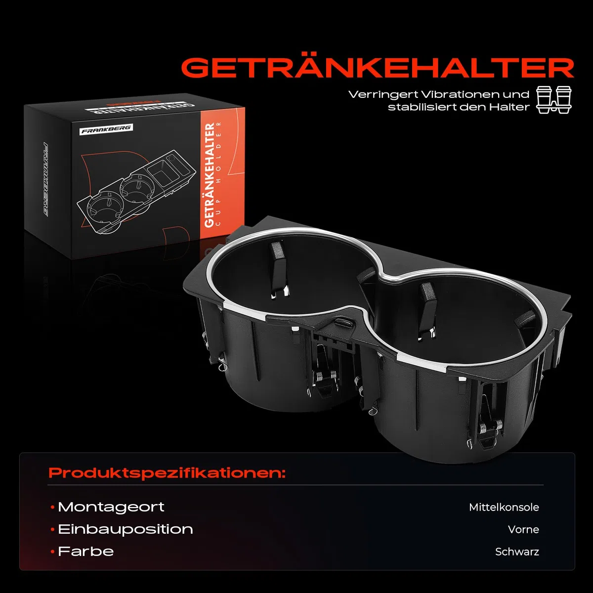 Frankberg Getränkehalter 2226830075 | Kompatibel mit S-Klasse V222 W222 X222