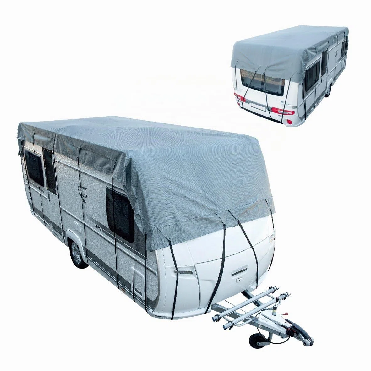 ProPlus 610277 Wohnwagen und Reisemobil Dachschutzplane, Grau