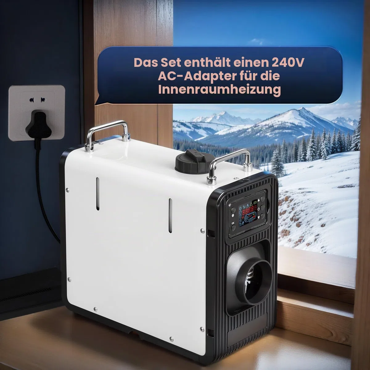 12V/24V Diesel Standheizung, 8KW Luft Dieselheizung mit Bluetooth APP & Adapter, 0,15-0,44 l/h, Air Diesel Heizung Dieselheizung für Auto RV LKW Wohnmobil